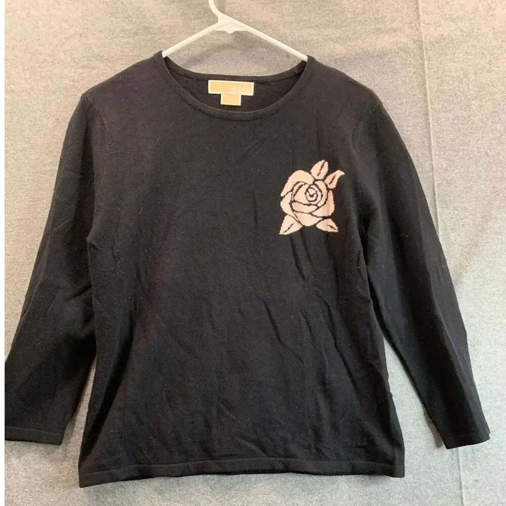 Michael Kors Sweater Womens Large Long Sleeve Round Neck Pullover